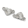 304 Stainless Steel Textured Heart Links Connector Charms STAS-D211-14A-P-2