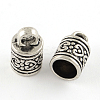 Tibetan Style Column Alloy Cord Ends PALLOY-S041-01AS-RS-1