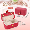 1Pc PU Imitation Leather Jewelry Box LBOX-TA0001-01D-3