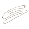 1.5mm Rack Plating Brass Oval Link Chain Necklaces for Women Men MAK-L044-25P-1