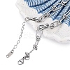304 Stainless Steel Oval Knot Link Chain Necklaces for Women Men NJEW-P321-02P-3