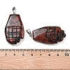 Natural Mahogany Obsidian Carved Pendants G-K369-01P-10-3