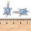Brass with Enamel Pendants KK-CBA61F8-04P-01-3