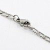 Tarnish Resistant Curb Chain Necklace for Men NJEW-F027-11-3