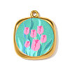 Printed 304 Stainless Steel Pendants STAS-OY003-43G-1
