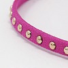 Golden Aluminum Studded Faux Suede Cord LW-D004-05-2