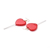 Heart-shape Lollipop Dangle Earrings for Women EJEW-Z015-04A-2