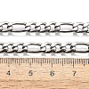Tarnish Resistant Trendy Unisex 304 Stainless Steel Figaro Chain Necklaces STAS-E063-08-3