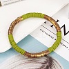 Handmade Polymer Clay Heishi Beaded Stretch Bracelets with CCB for Women JF1252-10-1