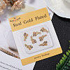 8Pcs Brass Micro Pave Cubic Zirconia Pendants KK-BBC0014-40-6