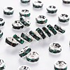 Brass Grade A Rhinestone Spacer Beads RSB037NF-12-1