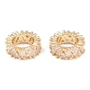 Brass Micro Pave Clear Cubic Zirconia European Beads KK-C142-03LG-1