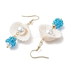5Pair Shell Glass Dangle Earrings EJEW-MZ00424-6