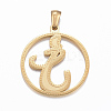 Ion Plating(IP) 304 Stainless Steel Pendants STAS-K162-051G-1