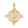 Brass Micro Pave Cubic Zirconia Pendants KK-Z145-05G-03-1