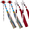 4Pcs 2 Style Alloy Bookmarks AJEW-GF0007-98-1