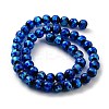 Glow in the Dark Luminous Style Handmade Silver Foil Glass Round Beads LS-FOIL-I006-8mm-02-2