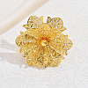 Luxurious Iron Hollow Flower Cuff Ring for Women's Wedding Party Accessories VZ5579-4