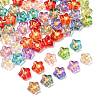 80Pcs 10 Colors Electroplate and Golden Metal Enlaced Glass Beads EGLA-FS0001-56-2