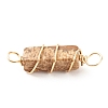 Natural Picture Jasper Connector Charms PALLOY-JF01580-04-4