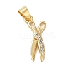 Rack Plating Brass & Cubic Zirconia Pendants KK-L216-066G-1