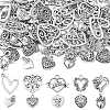 100Pcs 10 Styles Tibetan Style Alloy Pendants TIBEP-CJ0002-64-3