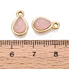 Natural Rose Quartz Teardrop Charms STAS-N109-209A-G-3