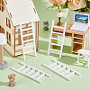 Wooden Ladder Miniature Ornaments LS-AJEW-WH0270-937-4