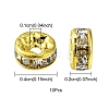 Brass Rhinestone Spacer Beads RB-YW0001-04A-01G-5