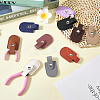 10Pcs 10 Colors Arch Shaped Imitation Leather Nail Clipper Cases DIY-CL0002-28A-4