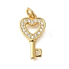 Rack Plating Brass Micro Pave Cubic Zirconia Pendants ZIRC-F142-12A-G-1