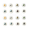 80Pcs 8 Colors Christmas Opaque Glass Beads EGLA-YW0001-03-2