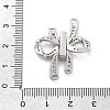 Brass Clear Cubic Zirconia Fold Over Clasps KK-M306-03P-3