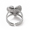 Non-Tarnish 304 Stainless Steel Open Cuff Ring Findings X-STAS-C053-07P-4
