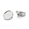 Tarnish Resistant 304 Stainless Steel Brooch Cabochon Settings STAS-G250-04P-A-2