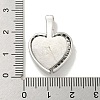 Rack Plating Brass Micro Pave Clear Cubic Zirconia Pendants KK-E114-06P-3