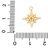Brass Pave Clear Cubic Zirconia Pendants KK-V016-19G-3