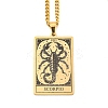 304 Stainless Steel Tarot Pendant Necklaces NJEW-A026-01G-08-1