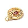 Rack Plating Brass Micro PaveCubic Zirconia Pendants KK-H431-26G-3