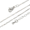 Brass Link Chain Necklaces for Women NJEW-D302-35P-5