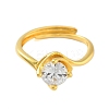 Clear Cubic Zirconia Adjustable Rings RJEW-L120-018G-06-2