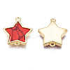 Brass Connector Charms KK-N233-173B-01E-3