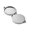 Non-Tarnish 201 Stainless Steel Cabochon Connector Settings X-STAS-E197-01P-2