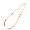 Vintage Short Colorful Glass Seed Beaded Necklace AF0855-1-1