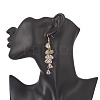 Glass Teardrop Cluster Dangle Earrings EJEW-JE05215-5
