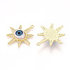 Brass Micro Pave Clear Cubic Zirconia Pendants for Women KK-T070-104-2