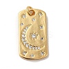 Rack Plating Brass Micro Pave Cubic Zirconia Pendants KK-K377-39G-1