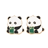 Panda with Bamboo Alloy Enamel Cabochons AL-CBA1A6F-06KCG-D-1