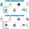 16Pcs 8 Color Druzy Resin Pendants RESI-FH0001-36-5