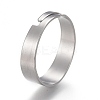 Tarnish Resistant Adjustable 201 Stainless Steel Plain Band Rings STAS-P249-26A-P-1